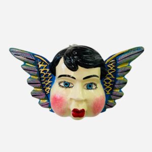 Hand-Carved Wooden Cherub Angel – Mexican Folk Art.
